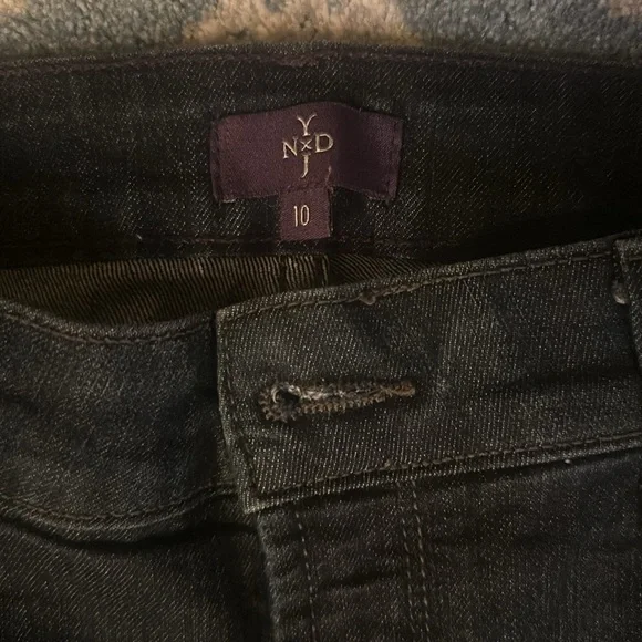 NYDJ Farrah high rise Flare stretch jeans size 10 nwot current at Saks $225 - Picture 3 of 5